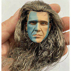 12" Inch Handsome Men Tough Guy Male Figure‎ Head Sculpt